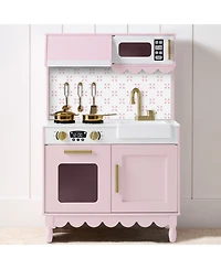 Best Choice Products Toddler Kitchen Playset - Wooden Kids Pretend Play Cooking Set with Accessories and Storage
