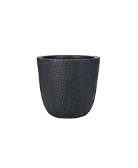 Streamdale Furniture 3-Piece Lightweight Mgo Round Crackle Stone Planter Set with Drainage