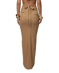 Jluxlabel Women's Cabana Slit Maxi Skirt