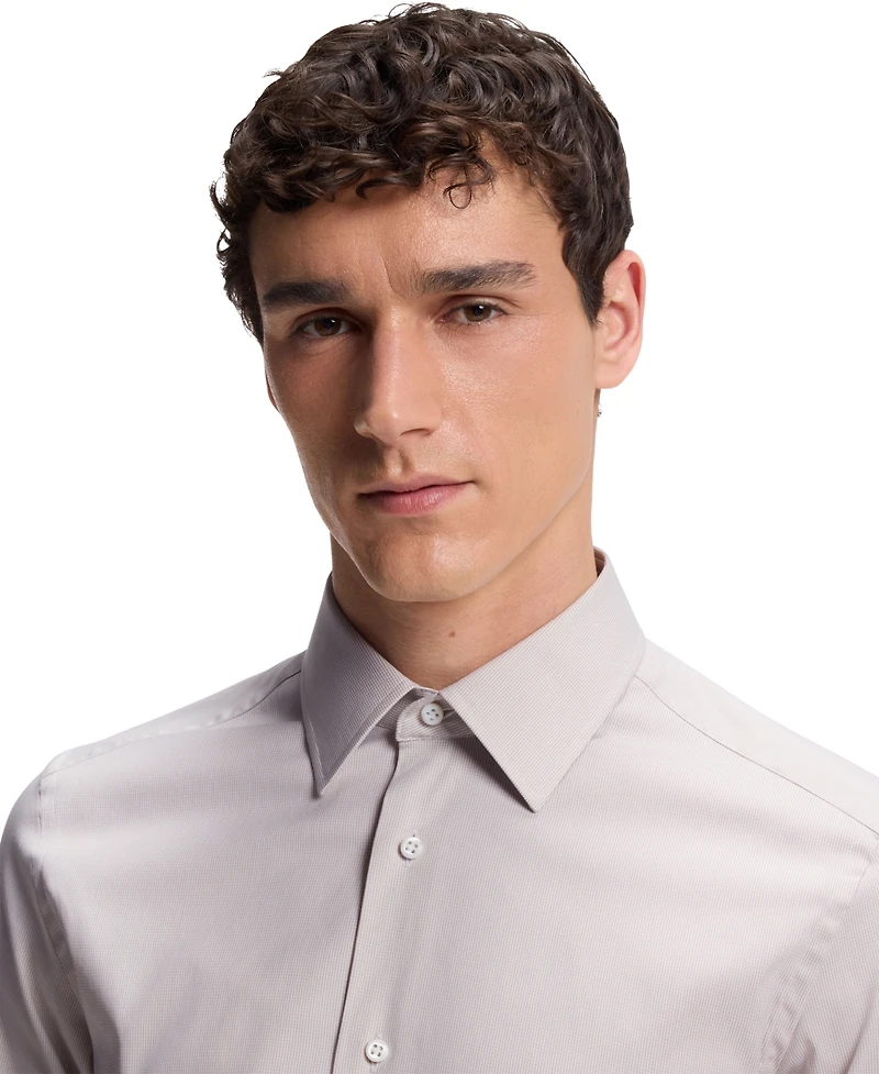 Boss by Hugo Men's Structured Cotton Blend Slim-Fit Dress Shirt