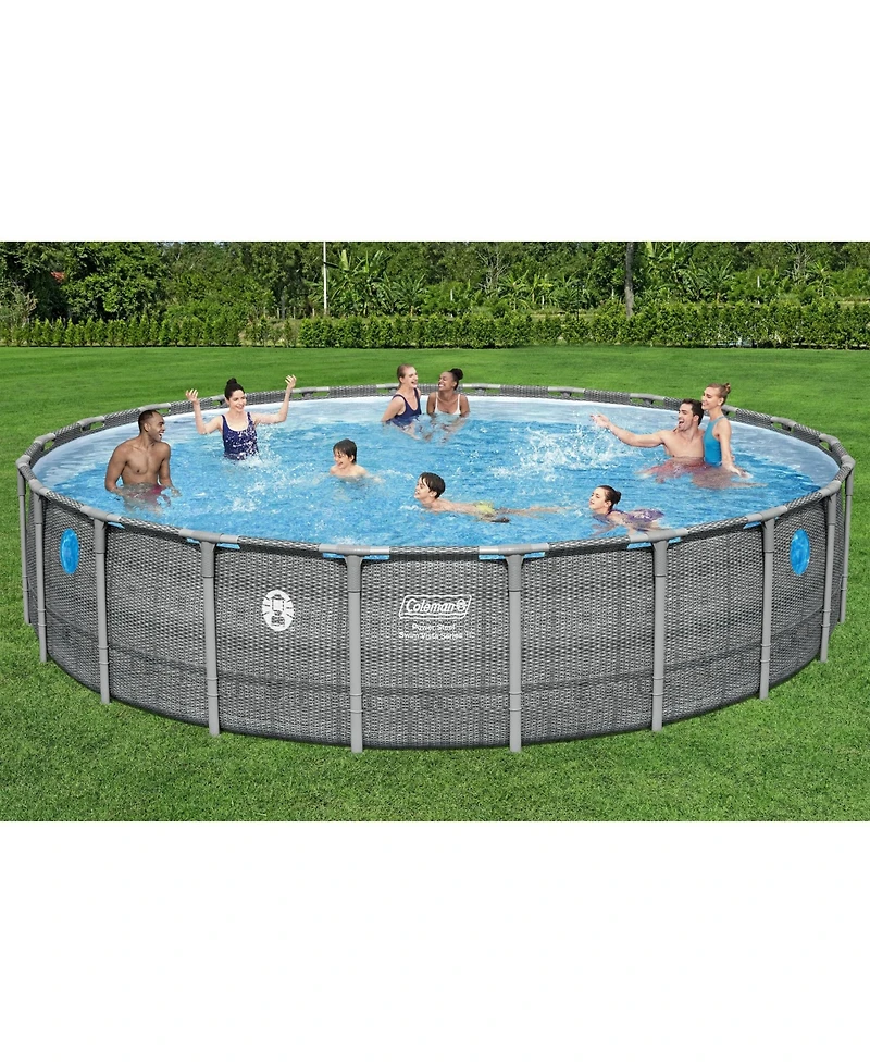 Coleman Power Steel Swim Vista Above Ground Swimming Pool Set