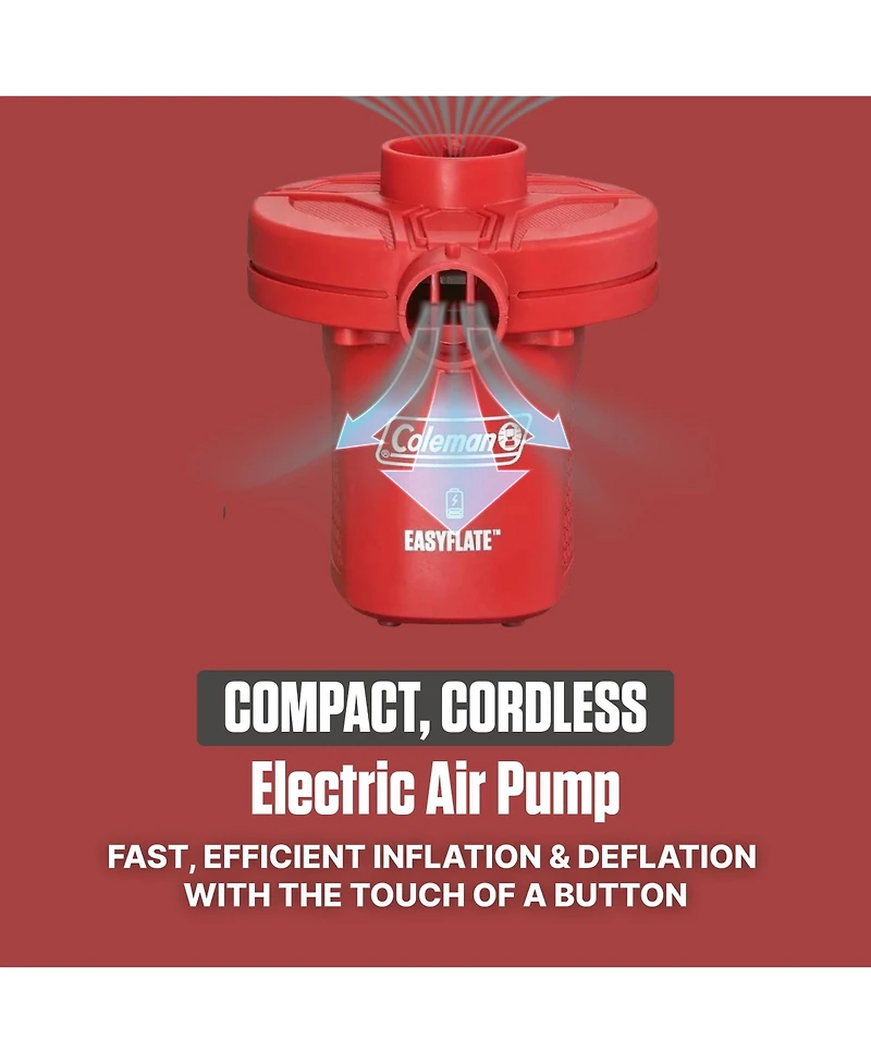 Coleman EasyFlate Rechargeable Electric Air Pump, Inflator with 3 Adapters
