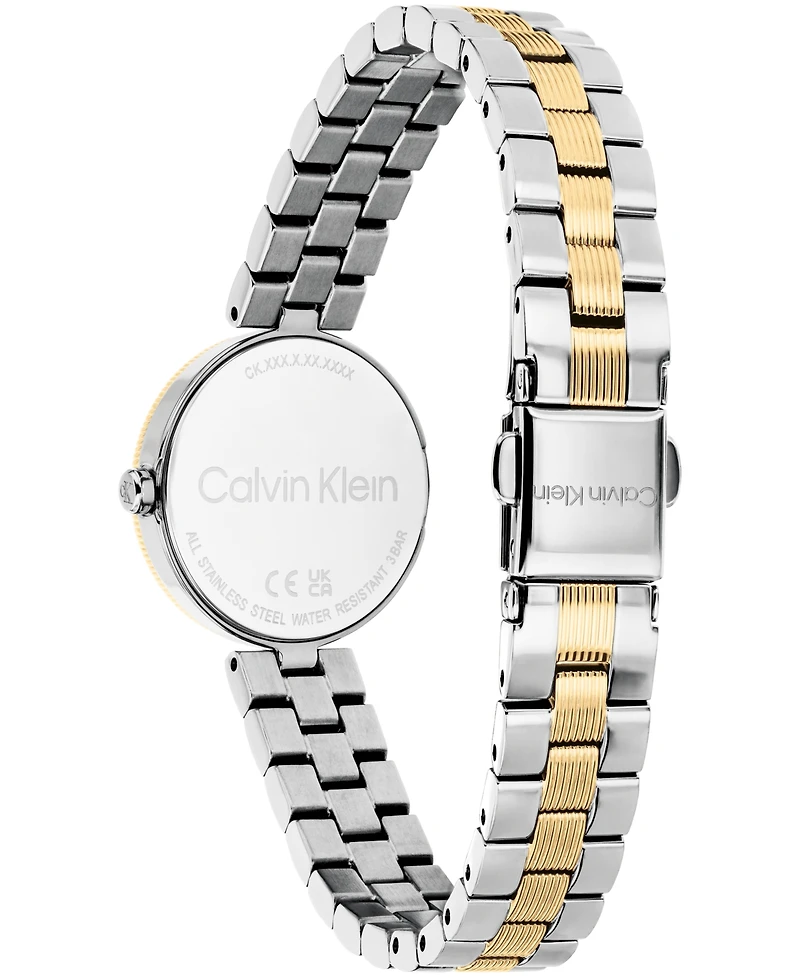 Calvin Klein Women's Gleam Two-Tone Stainless Steel Bracelet Watch 24mm