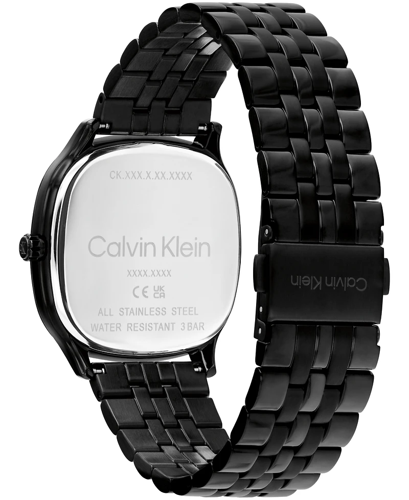 Calvin Klein Men's Ck Shape Black Ip Stainless Steel Bracelet Watch 37mm