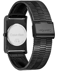 Calvin Klein Men's Dapper Black Ip Stainless Steel Mesh Bracelet Watch 24mm