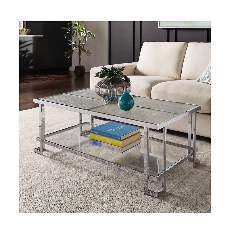 iNSPIRE Q Coffee Table With Textured Glass Top