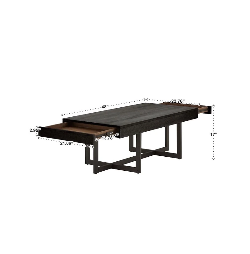 iNSPIRE Q Nadian 2 Drawer Coffee Table