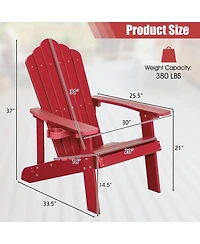 Gouun 2-Piece Adirondack Chair Set Adult and Kid Hips Build with Cup Holder