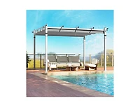 Boyel Living Outdoor Pergola with Retractable Canopy and Aluminum Frame