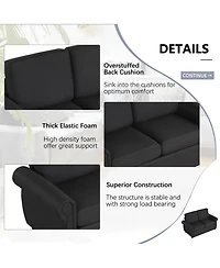 Clihome Orisfur Pull Out Sofa Bed Loveseat Sleeper with Mattress and Usb Ports