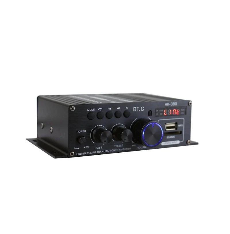 Artudatech 2 Channel 400W Bluetooth HiFi Amplifier with Usb/Sd/Fm & Remote Control
