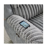 Clihome Power Recliner Chair Fabric Two Tones