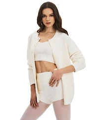 Miss Circle Women's Sera Wool-Blend Ribbed Knit Mini Shorts