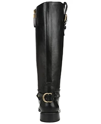 Sam and Libby Women's Statler Zip Tall Wide Calf Block heel Boots