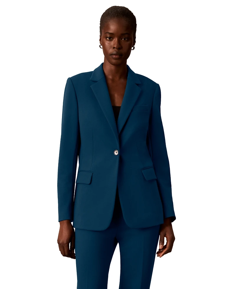 Calvin Klein Petite One-Button Notch Collar Jacket