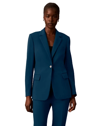 Calvin Klein Petite One-Button Notch Collar Jacket