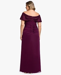B&A By Betsy and Adam Plus Sleeveless Ball Gown