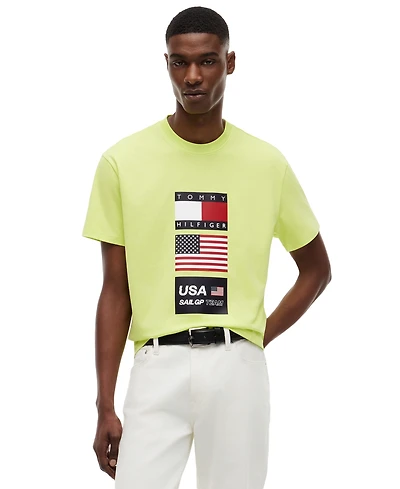 Tommy Hilfiger Men's Us Sailing Flag Crewneck T-Shirt