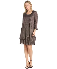 R & M Richards Petite Scoop Dress Open Front Jacket, 2-Piece Set