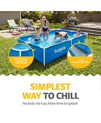 Funsicle 7' x 5' Above Ground Activity Lap Swimming Pool for Family and Kids