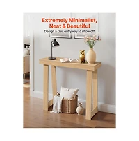 Sugift 36 Inch Console Table Modern Desk Behind the Couch Wooden Rectangle