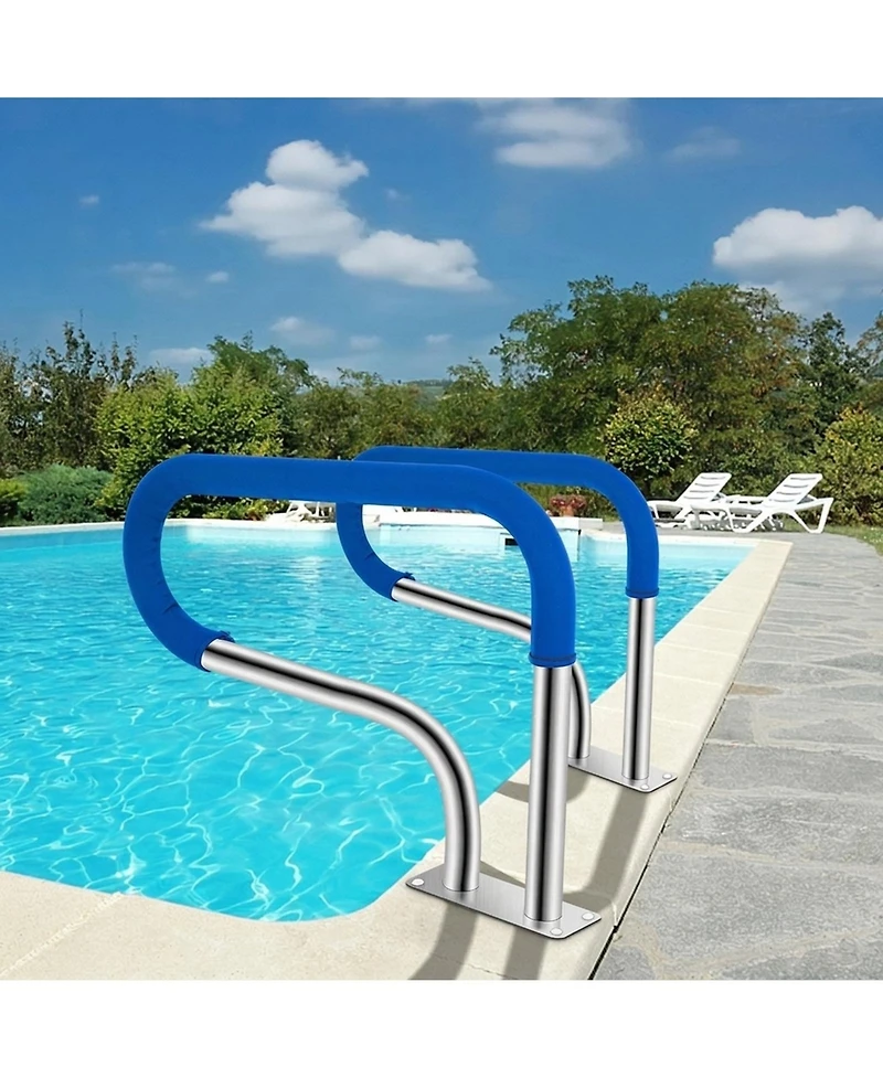 Sugift in Swimming Pool Handrail 304 Stainless Steel Stair Rail