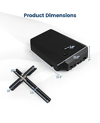 Sugift 165 Lbs Cantilever Umbrella Base with Wheels and Cross Base