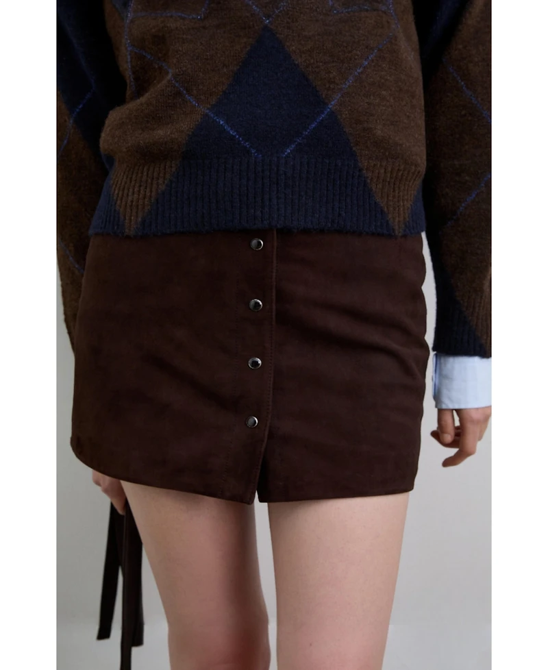 Scalpers Women's Suede midi skirt
