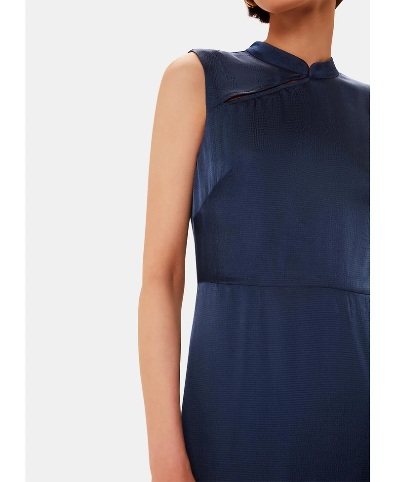 Whistles Women's Aria Satin Sleeveless Midi Dress