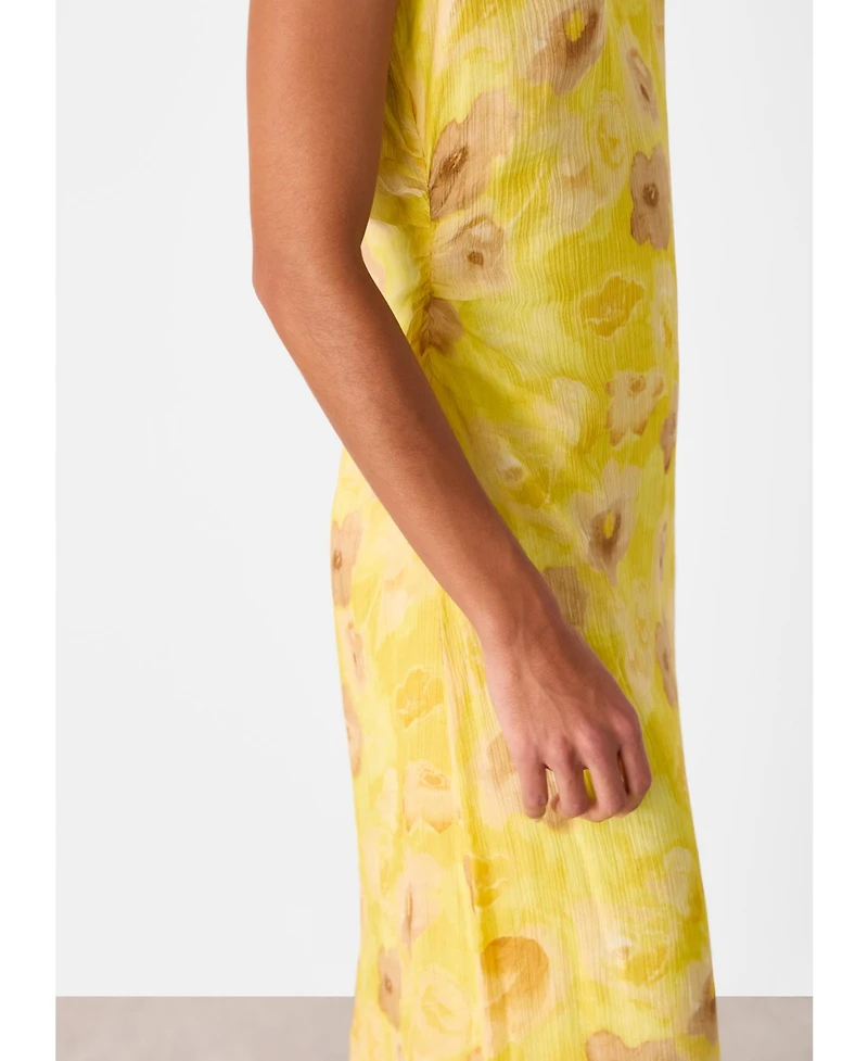 Whistles Women's Sunshine Floral Textured Midi Dress