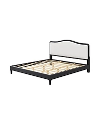 Streamdale Furniture King Size Platform Bed with Upholstered Headboard