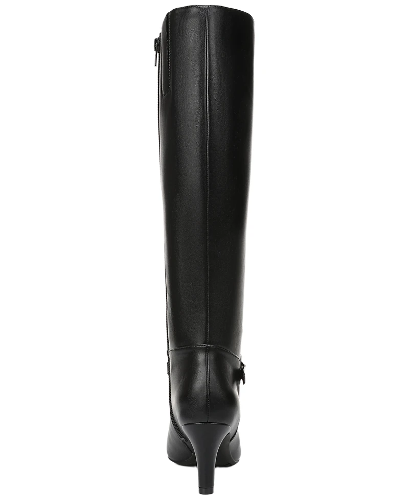 LifeStride Women's Glenore Zip Wide Calf Tall Almond Toe Boots