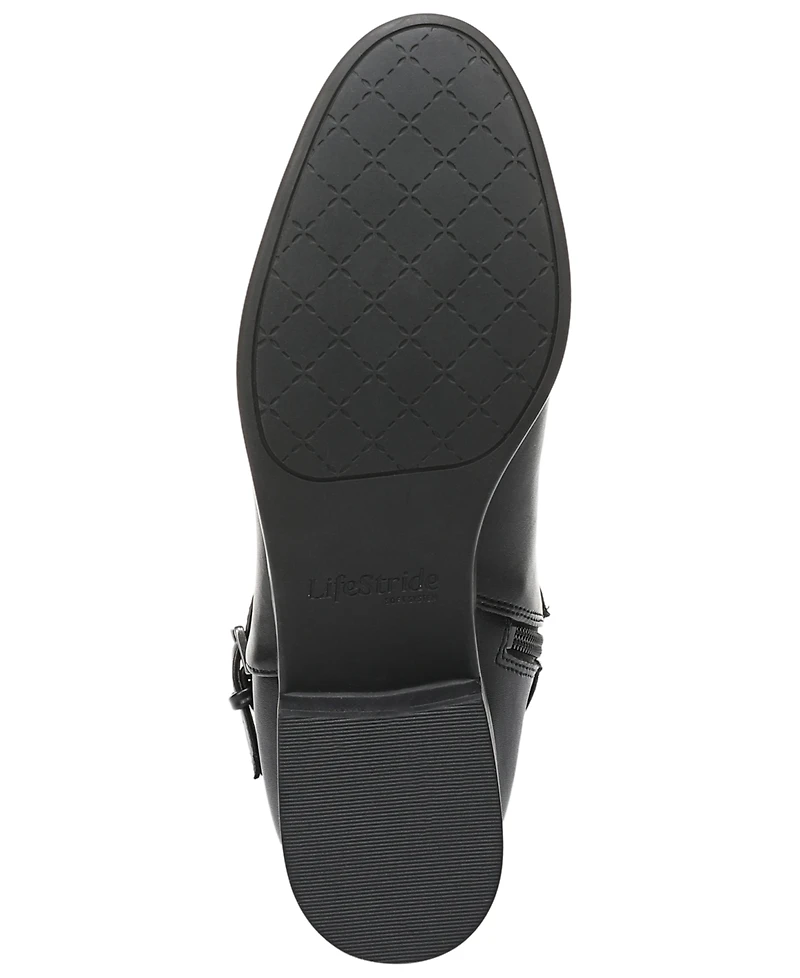 LifeStride Women's Scout Wide Calf Riding Tall Block Heel Boots