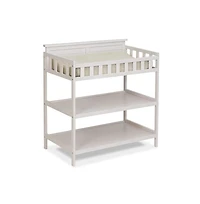 Sorelle Farmhouse Changing Table with Pad and Shelves, Weathered