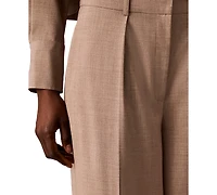 Calvin Klein Petite High-Rise Wide-Leg Pants