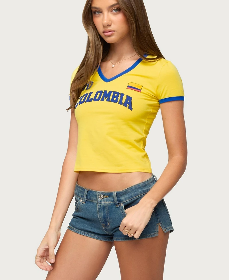Edikted Women's Colombia 08 V Neck T Shirt