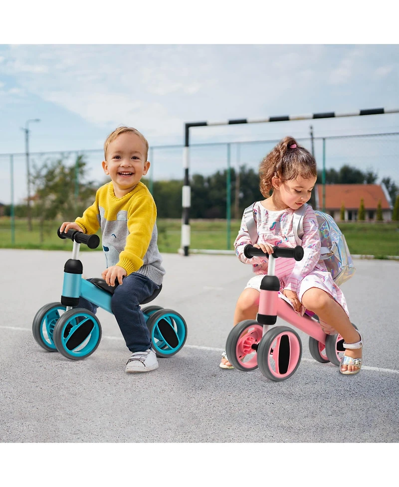 Mecale 4-Wheel Baby Balance Bike for 1-2 Year Olds, 44-lb Capacity