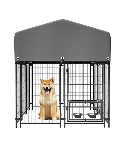 Streamdale Furniture Heavy Duty Welded Wire Dog Kennel with Waterproof Roof
