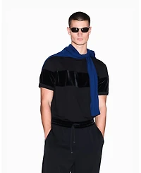 A|X Armani Exchange Men's Short Sleeve Colorblock Regular Plus Fit T-Shirt