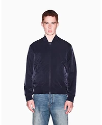 A|X Armani Exchange Men's Crossover Reversible Bomber with Graphic Jacket