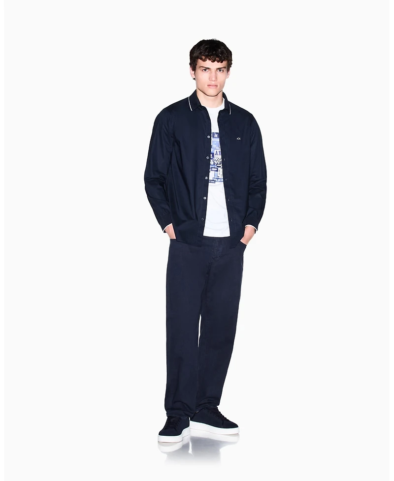 A|X Armani Exchange Men's Tipping Poplin Shirt
