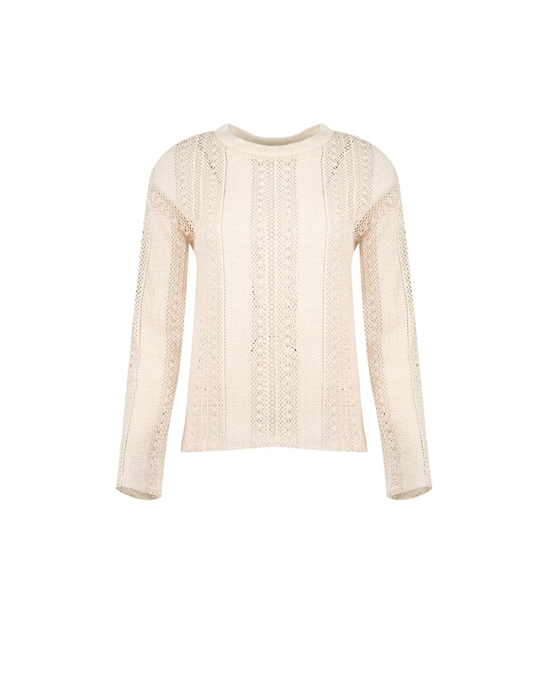 Ivonne Women's Straight Jacquard Blouse