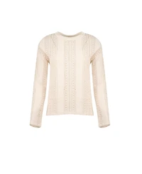 Ivonne Women's Straight Jacquard Blouse