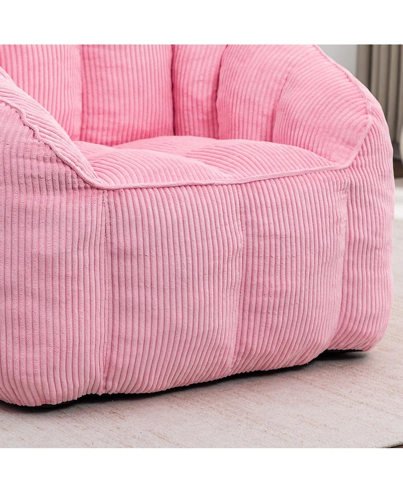 Streamdale Furniture Giant Corduroy Bean Bag Chair with Armrests for Adults and Teens