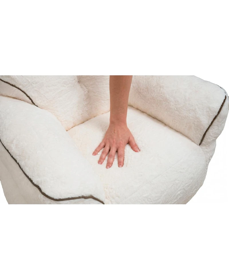 Streamdale Faux Fur Heart-Shaped Bean Bag Chair for Adults