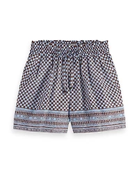 Scotch & Soda Women's High Rise Lurex Stripe Printed Short