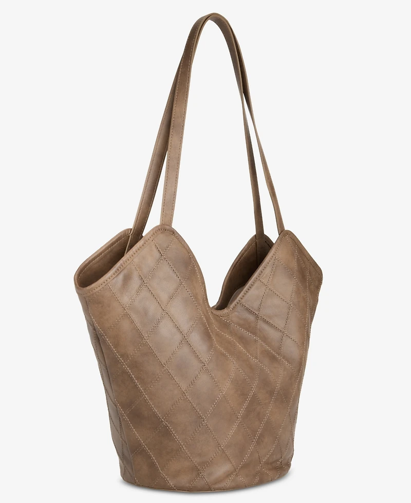 Style & Co Diamond Quilted V-Shaped Tote Bag, Macy's Exclusive
