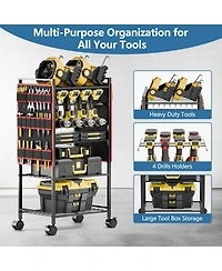 Xdovet Tool Organizer Cart Rolling Storage Rack Garage Workshop Holder
