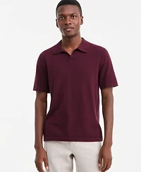 Alfani Men's Cotton-Blend Johnny-Collar Polo Sweater, Macy's Exclusive
