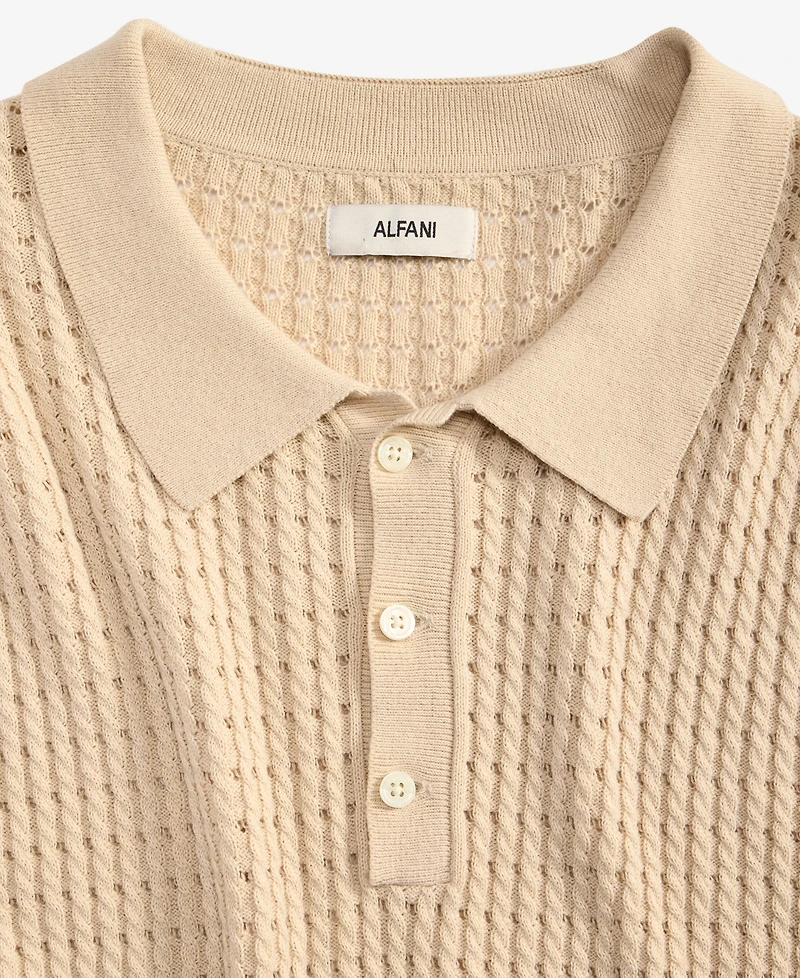 Alfani Men's Cotton Short-Sleeve Polo Sweater, Macy's Exclusive
